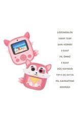 Dijital Fotoğraf Makineleri Çocuk Termal Resim Baskılı Yazıcı Kamera Video Makinesi CMR20 Pembe
