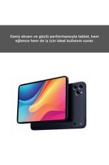 Android Tablet Kalem Klavye Mouse Full Set SIM Kartlı BTK Kayıtlı 10.1 İnç T17 Pro Max Koyu Mavi