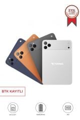 Android Tablet Kalem Klavye Mouse Full Set SIM Kartlı BTK Kayıtlı 10.1 İnç T17 Pro Max Turuncu