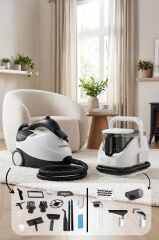 Buharlı Temizleyici Halı ve Koltuk Yıkama Cam Zemin Mutfak Temizleme Buhar Makinesi JJB747II+CB902A