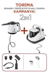 Buharlı Temizleyici Halı ve Koltuk Yıkama Cam Zemin Mutfak Temizleme Buhar Makinesi JJB747II+CB902A